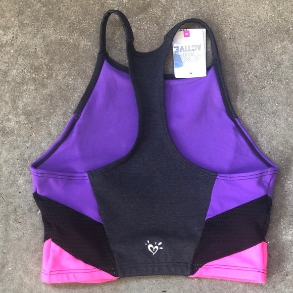 Justice Active Multi Color Racerback Sports Bra - Picture 2 of 4